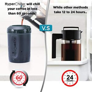 HyperChiller HC2BG# Patented Iced Coffee/Beverage Cooler, NEW, IMPROVED,STRONGER AND MORE DURABLE! Ready in One Minute, Reusable for Iced Tea, Wine, Spirits, Alcohol, Juice, 12.5 Oz, Cobalt