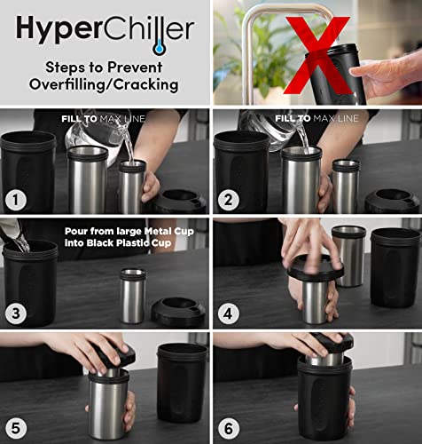 HyperChiller HC2BG# Patented Iced Coffee/Beverage Cooler, NEW, IMPROVED,STRONGER AND MORE DURABLE! Ready in One Minute, Reusable for Iced Tea, Wine, Spirits, Alcohol, Juice, 12.5 Oz, Cobalt