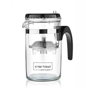 icymi today good to great one button filtering borosilicate glass tea infuser/coffee maker with detachable infuser (capacity: 16.9 fl.oz)