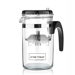 ICYMI TODAY GOOD TO GREAT One Button Filtering Borosilicate Glass Tea Infuser/Coffee Maker With Detachable Infuser (Capacity: 16.9 Fl.Oz)