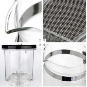 ICYMI TODAY GOOD TO GREAT One Button Filtering Borosilicate Glass Tea Infuser/Coffee Maker With Detachable Infuser (Capacity: 16.9 Fl.Oz)