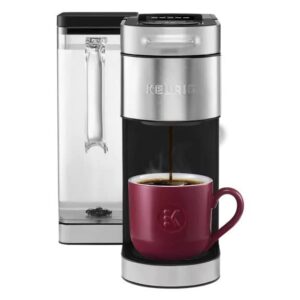 keurig supreme plus smart single serve k-cup pod coffee maker, 78 oz removable water reservoir, stainless