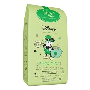 joffrey’s coffee – disney mickey mouse cup o’ gold, disney specialty coffee collection, artisan medium roast, arabica coffee beans, sweet, full-bodied flavors, brew or french press (whole bean, 11oz)