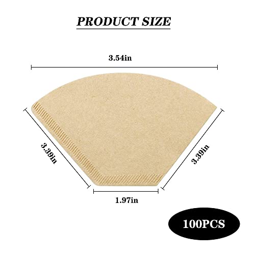 Coffee Filter,100 PCS Round Coffee Maker Filters,Unbleached Cone Coffee Filters, Disposable Coffee Tea Paper Filters for Espresso Maker, Drip Coffee Maker