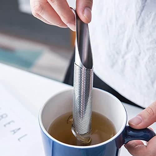 2PCS Tea Infuser for Loose Tea, 304 Stainless Steel Tea Strainer, Loose Leaf Tea Filter, Tea Diffuser, Long-handle Tea Steeper for Steep Tea, Loose Tea, Coffee, Rose, Spices