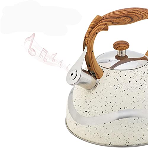 PDGJG 3.5L Stainless Steel Whistling Tea Kettle Coffee Teapot Water Bottle with Heat-Proof Handle for Gas Stoves, Induction Cookers