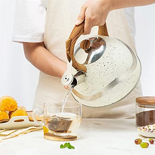 PDGJG 3.5L Stainless Steel Whistling Tea Kettle Coffee Teapot Water Bottle with Heat-Proof Handle for Gas Stoves, Induction Cookers
