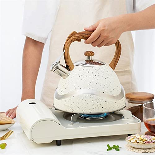 PDGJG 3.5L Stainless Steel Whistling Tea Kettle Coffee Teapot Water Bottle with Heat-Proof Handle for Gas Stoves, Induction Cookers