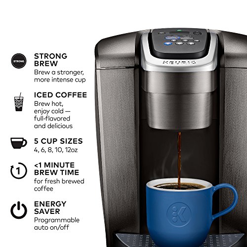 Keurig K-Elite Coffee Maker, Single Serve K-Cup Pod Coffee Brewer & 3-Month Brewer Maintenance Kit Includes Descaling Solution, Water Filter Cartridges & Rinse Pods, Compatible Classic/1.0