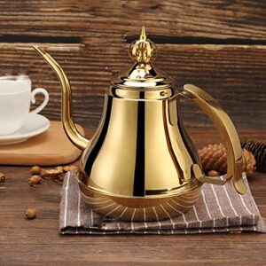 PDGJG Stainless Steel Coffee Drip Pot Gooseneck Kettle Teapot Tea Maker with Filter Induction Cooker Tea Kettle Kitchen Tools