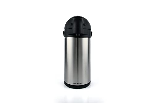 Heritage66 Stainless Steel Thermal Coffee Carafe Airpot Beverage Dispenser Large Triple Wall Thermal Vacuum insulated 10 hours heat Retention 20 hours cold Retention tea water coffee (3Liter / 101 OZ)