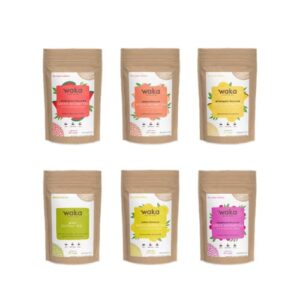 Waka — Green Instant Tea Sample Bundle — No Sugar Added & Unsweetened — 100% Tea Leaves — 6 - 0.45 oz Sample Packets