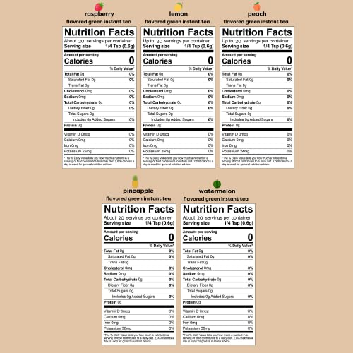 Waka — Green Instant Tea Sample Bundle — No Sugar Added & Unsweetened — 100% Tea Leaves — 6 - 0.45 oz Sample Packets