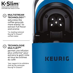 Keurig K-Slim Single Serve K-Cup Pod Coffee Maker, Featuring Simple Push Button Controls And MultiStream Technology, Twilight Blue