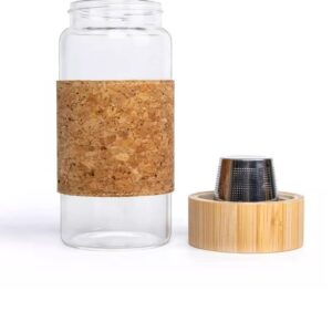 miller eclipse cork tea infuzer glass 12oz 350ml iced coffee overnight oats dual-lid on the go stylish