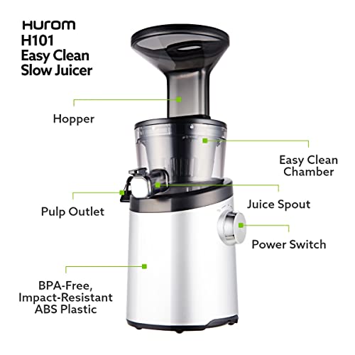 Hurom H101 Easy Clean Masticating Slow Juicer - Matte Silver