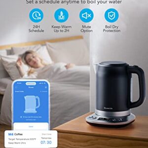 Govee Life Smart Electric Kettle Temperature Control, WiFi Electric Tea Kettle with Alexa Control, 1500W Rapid Boil, 2H Keep Warm, 1.7L BPA Free Stainless Steel Water Boiler for Tea, Coffee, Oatmeal