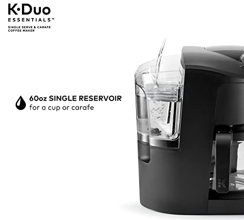 CHNLML Ke-urig K-Duo Essentials Single Serve & Carafe Coffee Maker, Black, 15.75 x 15.67 x 15.75 Inches