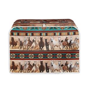 xhuibop aztec western horse toaster covers 2 slice wide slot kitchen small appliance covers decorative accessories machine washable oven dust covers