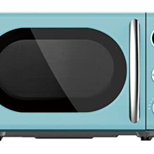 Countertop Microwave Ovens 0.7 Cu. ft. Retro Microwave Oven with Removable Glass Turntable, 700 W, Blue