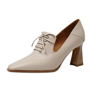 women’s retro english style pointed thick heel french single shoes size 9 womens shoes casual