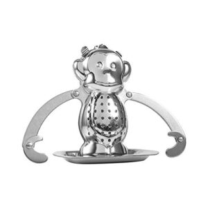 Cute Stainless Steel Loose Tea Leaf Infuser Ball Strainer Filter Diffuser Herbal Spice Monkey