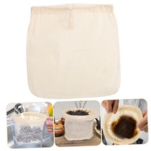 KICHOUSE Cotton Filter Bag Coffee Filter Bags Tea Filters Mesh Strainer Brew Bag Drink Making Filters Bags Cold Brew Filter Bags Food Strainer Fine Mesh Straining Bag Filter Pouch Wine Ring