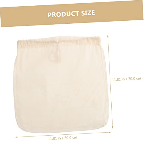 KICHOUSE Cotton Filter Bag Coffee Filter Bags Tea Filters Mesh Strainer Brew Bag Drink Making Filters Bags Cold Brew Filter Bags Food Strainer Fine Mesh Straining Bag Filter Pouch Wine Ring