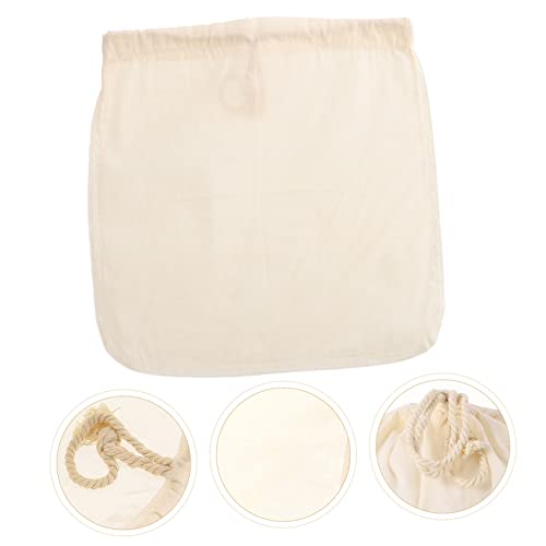 KICHOUSE Cotton Filter Bag Coffee Filter Bags Tea Filters Mesh Strainer Brew Bag Drink Making Filters Bags Cold Brew Filter Bags Food Strainer Fine Mesh Straining Bag Filter Pouch Wine Ring