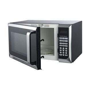 PartyUnix 0.9 Cu. Ft. Stainless Steel Countertop Microwave Oven