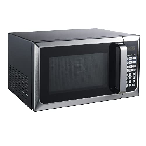 PartyUnix 0.9 Cu. Ft. Stainless Steel Countertop Microwave Oven