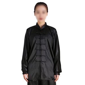 ntce womens tai chi uniform zen meditation suit performance wear chinese kung fu yoga suit black-xs