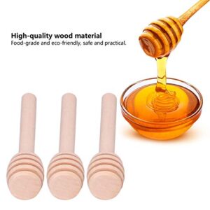 50PCS 8CM Wooden Honey Mixing Stirrer,Honey Dipper Sticks Honey Comb Stick Spoon Collecting Dispensing Drizzling Jam Wedding Party Favors Gift