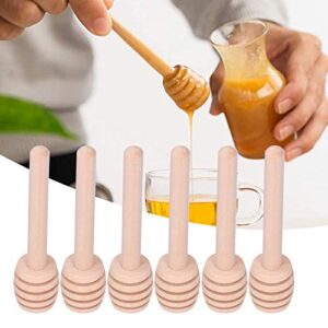 50PCS 8CM Wooden Honey Mixing Stirrer,Honey Dipper Sticks Honey Comb Stick Spoon Collecting Dispensing Drizzling Jam Wedding Party Favors Gift