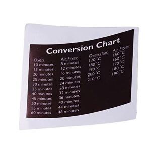 bailiy magnetic sticker air fryer cooking time chart kitchen conversion chart quick fryer air must-have reference guide accessories