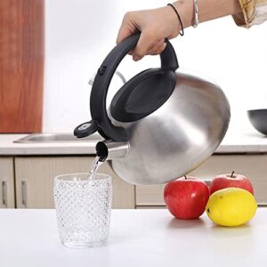 MOUSKE Whistling Tea Water Kettle - 3L Boiling Water Kettle - Whistling Kettle with Handle for Home, Office or Camping Trips