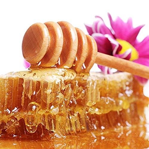 50PCS Wooden Honey Dipper Stick,8CM Honey Stirrer Stick Honeycomb Sticks,Honey Wand for Honey Jar Dispense Drizzle Honey and Wedding Party Favors Gift