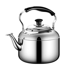 tea kettle stovetop stainless steel 304, tea kettle with heat-resistant handle, for gas induction electric stovetops (color : 304 stainless steel, size : 5l)