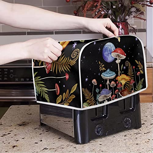 Baxinh Mushroom Moon Toaster Cover Kitchen Small Appliance Dust Covers, Star 4 Slice Bread Toaster Accessories Covers, Kitchen Microwave Oven Dust Cover Protector