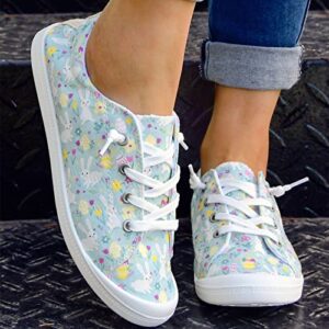 Women Shoes Fashion Floral Casual Shoes Flat Soft Soles Wear Casual Shoes Casual Shoes for Women Size 9 Sky Blue