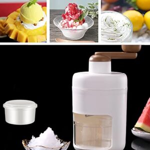 VUIOYRG Manual Ice Shaver, Ice Crusher Machine for Home, Mini Portable Ice Maker,with Ice Cube Trays (White,1PCS)