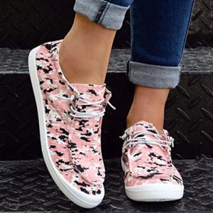 Women Shoes Casual Shoes Non Positioning Tie Dye Printing Sports Shoes Canvas Fashion Casual Shoes Women Shoes for Work Casual Heels Pink