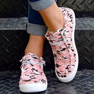 Women Shoes Casual Shoes Non Positioning Tie Dye Printing Sports Shoes Canvas Fashion Casual Shoes Women Shoes for Work Casual Heels Pink