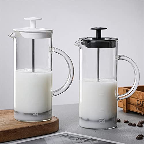 BIENKA Coffee Pot Replacement Milk Bubbling Machine Manual Milk Frother Pot Coffee Milk Bubbling Cup Portable Household Milk Bubbler Cream