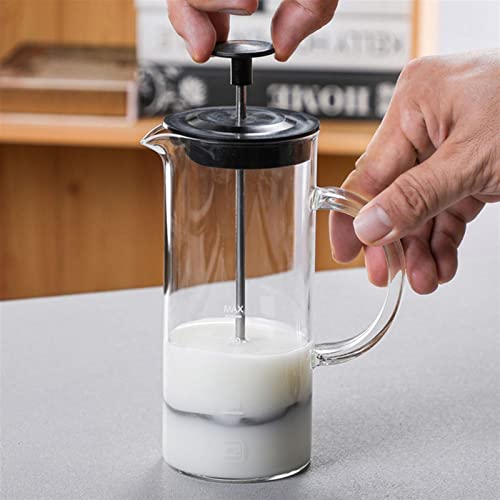 BIENKA Coffee Pot Replacement Milk Bubbling Machine Manual Milk Frother Pot Coffee Milk Bubbling Cup Portable Household Milk Bubbler Cream