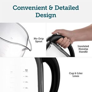 COSORI Speed-Boil Electric Kettle, 1.7L Water Boiler (BPA Free) 1500W Auto Shut-Off&Boil-Dry Protection, LED Indicator Inner Lid & Bottom, Black