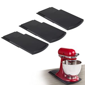 kitchen caddy sliding tray, zero zoo kitchen hacks coffee slider, compatible with coffee maker, kitchen aid mixer, blenders and air fryer, appliances sliders for coutertop with rolling wheels (3 pack)