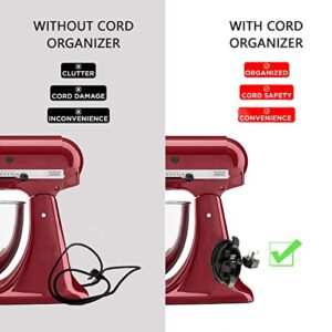 6PCS Cord Organizer for Appliances, Enhanced Design & Stronger Stickiness Cord Holder Cord Wrapper, Kitchen Appliance Cord Winder Stick on Stand Mixer, Coffee Maker, Air Fryer(Free 5PCS Cable Ties)