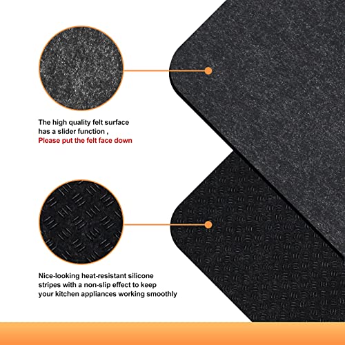 Heat Resistant Mat for Air Fryer with Sliding Function, 2 Pcs 15*18 in Heat Resistant Pad Sliding Caddy Countertop Protector Mat Compatible with Most XL Air Fryer Ninja Air Fryer Oven Micro Wave Oven