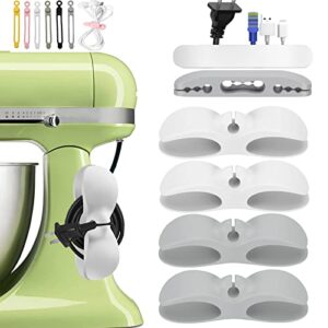cord organizer for appliances, 4pcs-befunu kitchen appliance cord winder, cord holder cord wrapper for appliances stick on pressure cooker, mixer, blender, air fryer with 8pcs cable organizer items